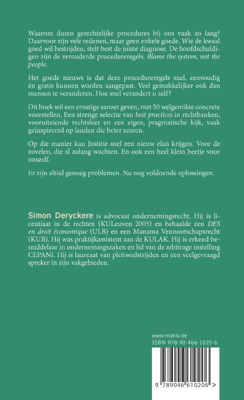 Achterkant van Justice in time