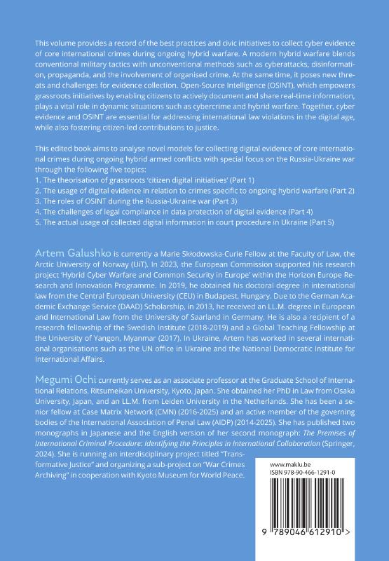 Achterkant van Collecting cyber evidence during ongoing hybrid warfare
