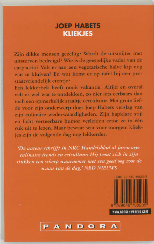 Achterkant van Kliekjes