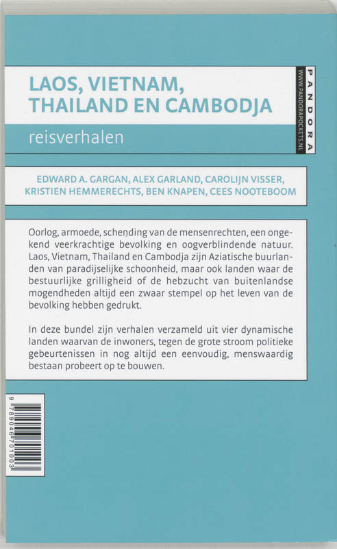 Achterkant van Laos, Vietnam, Thailand en Cambodja