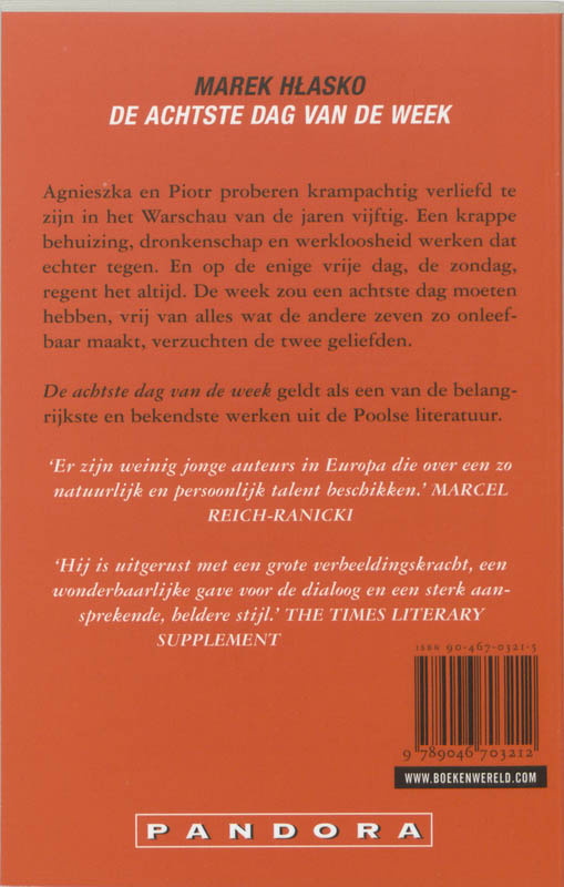 Achterkant van De achtste dag van de week