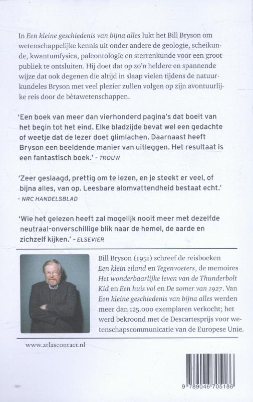 Achterkant van Een kleine geschiedenis van bijna alles