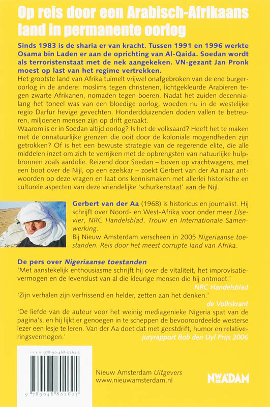 Achterkant van Dwars door de Soedan