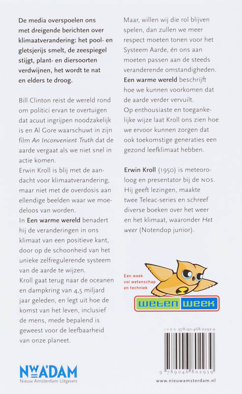 Achterkant van Een warme wereld
