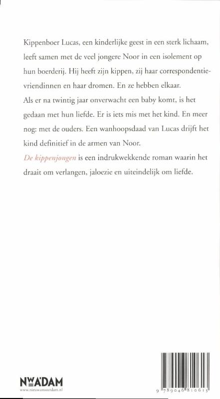Achterkant van De kippenjongen