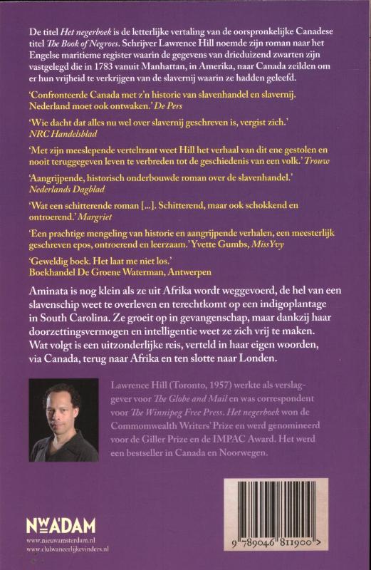 Achterkant van Het negerboek