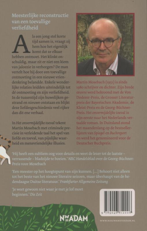 Achterkant van Het onvermijdelijke toeval