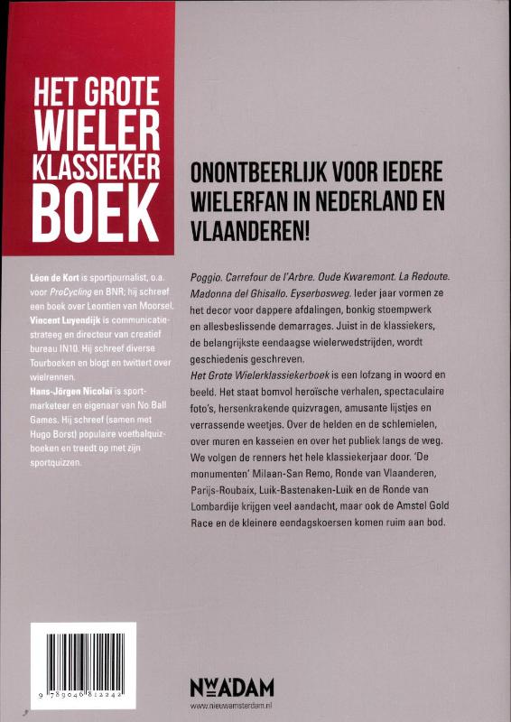 Achterkant van Het grote wielerklassiekerboek