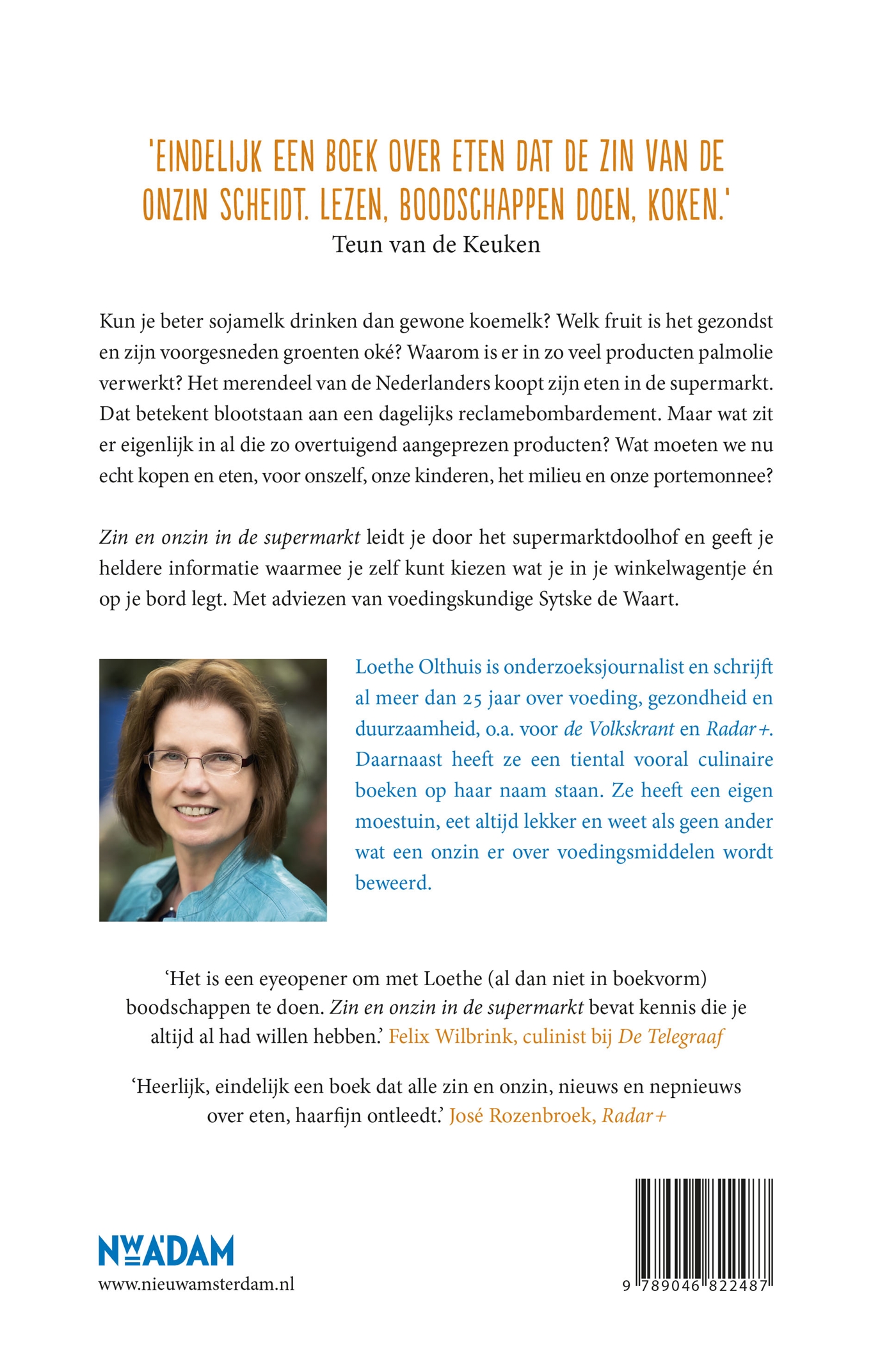 Achterkant van Zin en onzin in de supermarkt