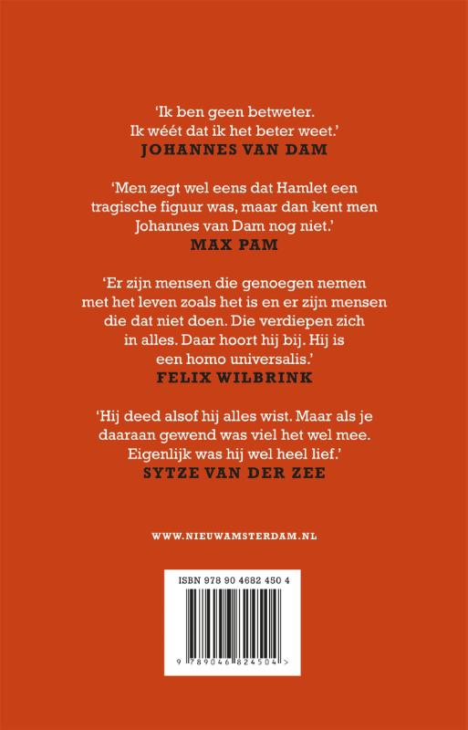 Achterkant van Johannes van Dam