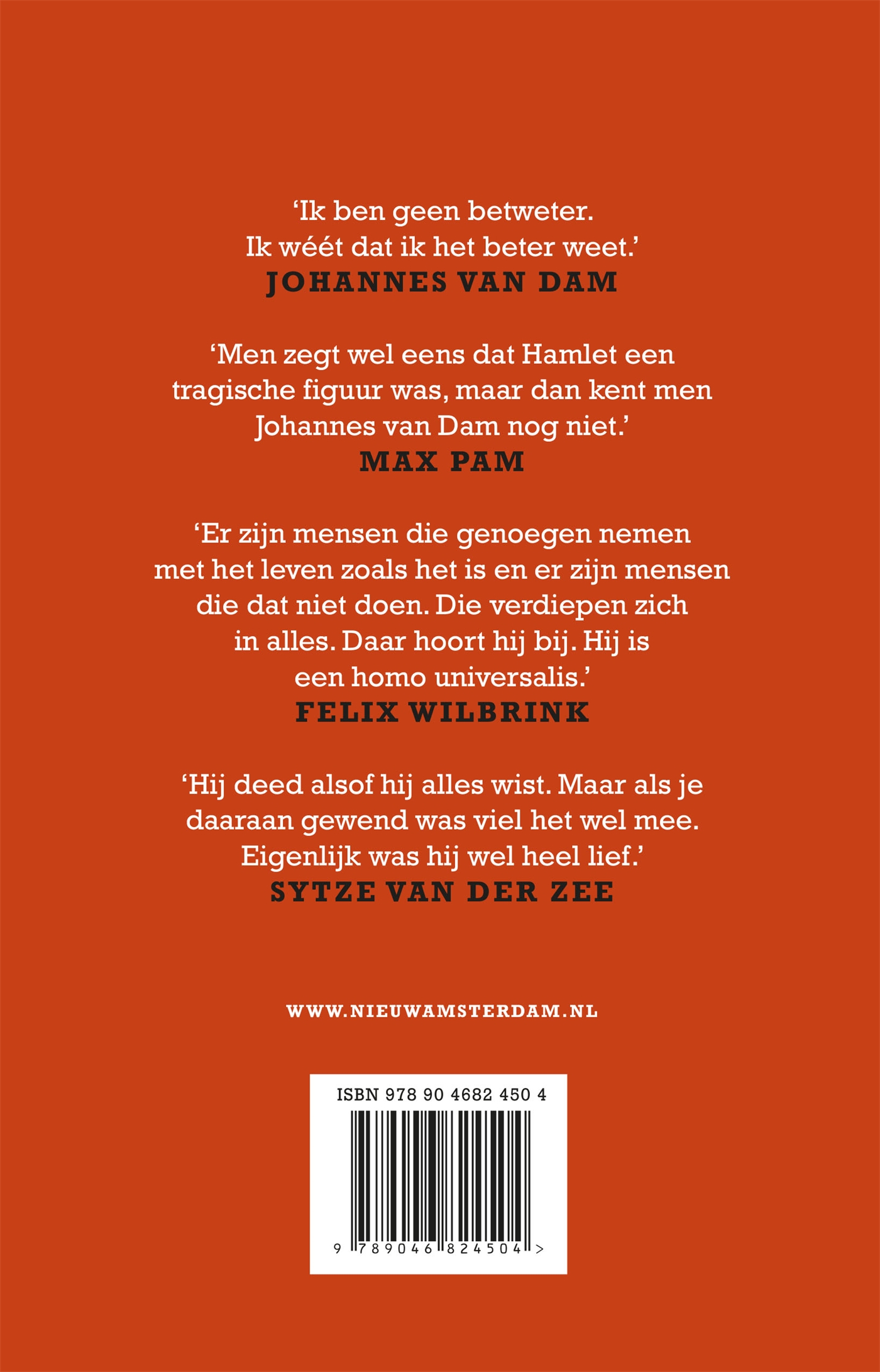 Achterkant van Johannes van Dam