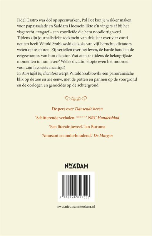 Achterkant van Aan tafel bij dictators