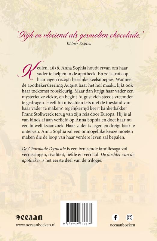 Achterkant van De dochter van de apotheker