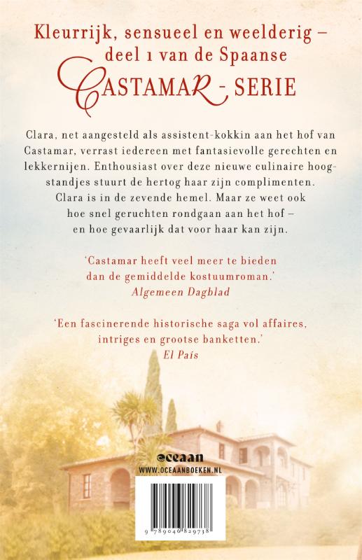 Achterkant van De kokkin van Castamar