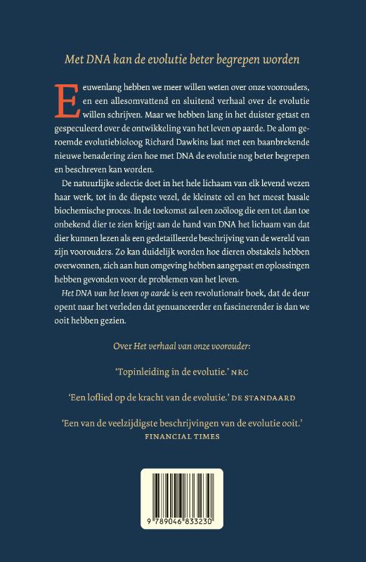 Achterkant van Het DNA van het leven op aarde