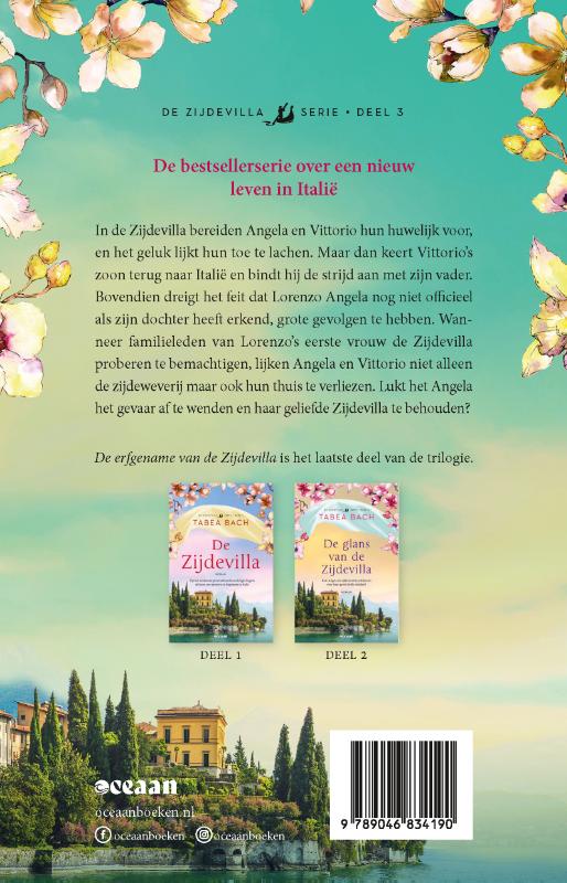 Achterkant van De erfgename van de Zijdevilla