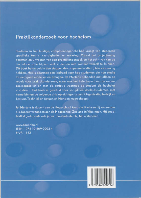 Achterkant van Praktijkonderzoek voor bachelors