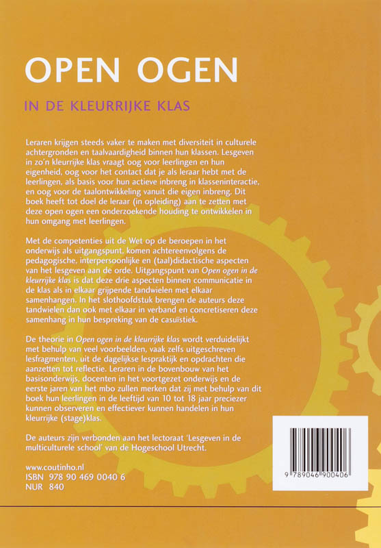 Achterkant van Open ogen in de kleurrijke klas