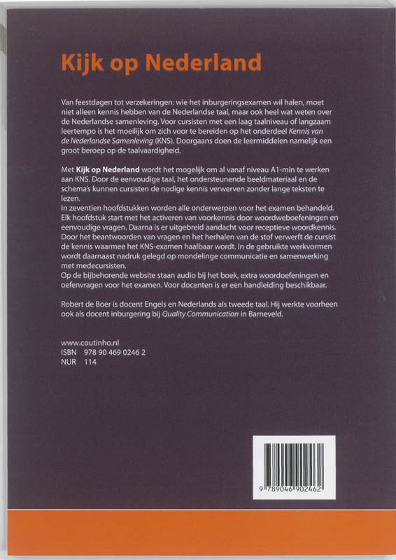 Achterkant van Kijk op Nederland