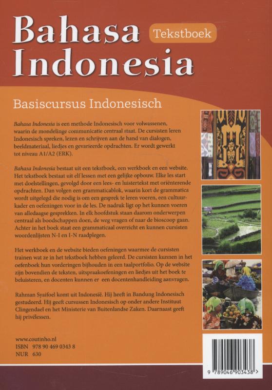 Achterkant van Tekstboek
