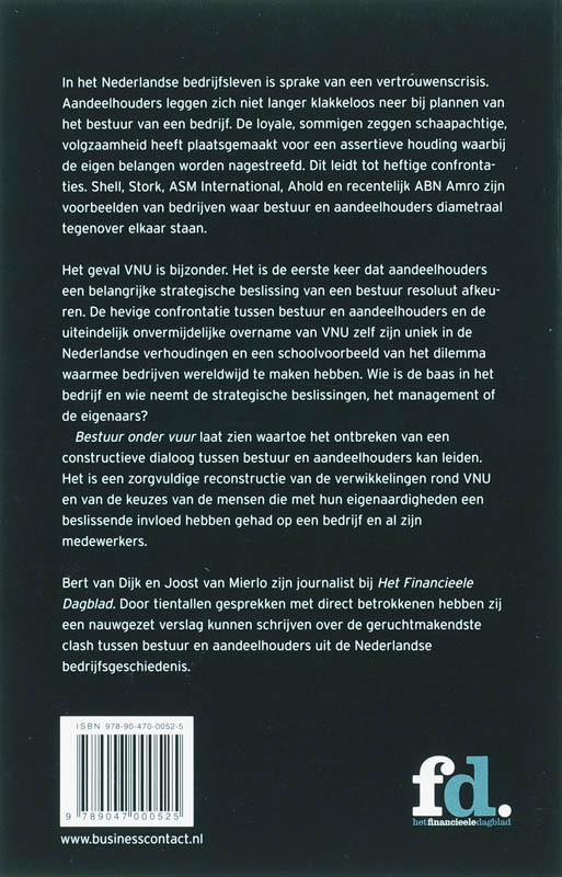 Achterkant van Bestuur onder vuur