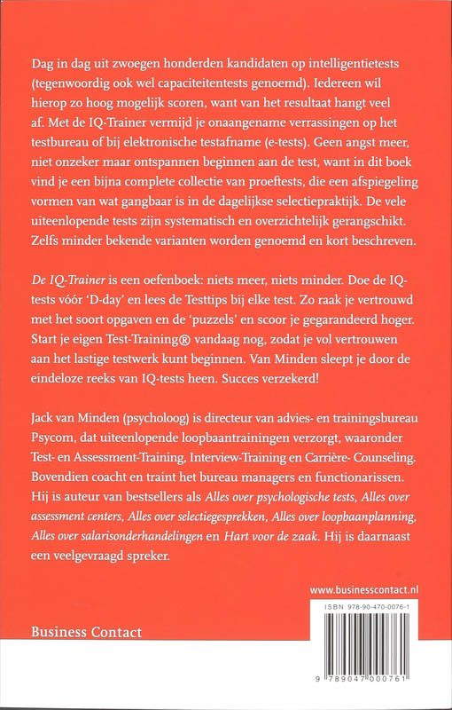Achterkant van De IQ-trainer