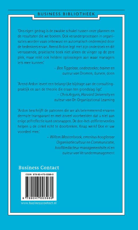 Achterkant van Doorbreek de cirkel