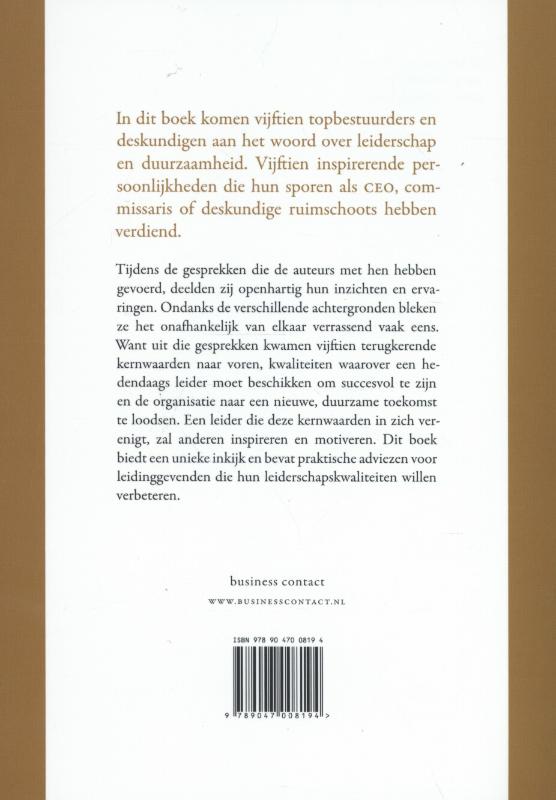 Achterkant van Leidraad voor inspirerend leiderschap