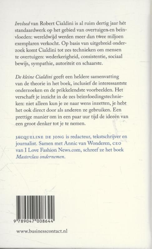 Achterkant van De kleine Cialdini