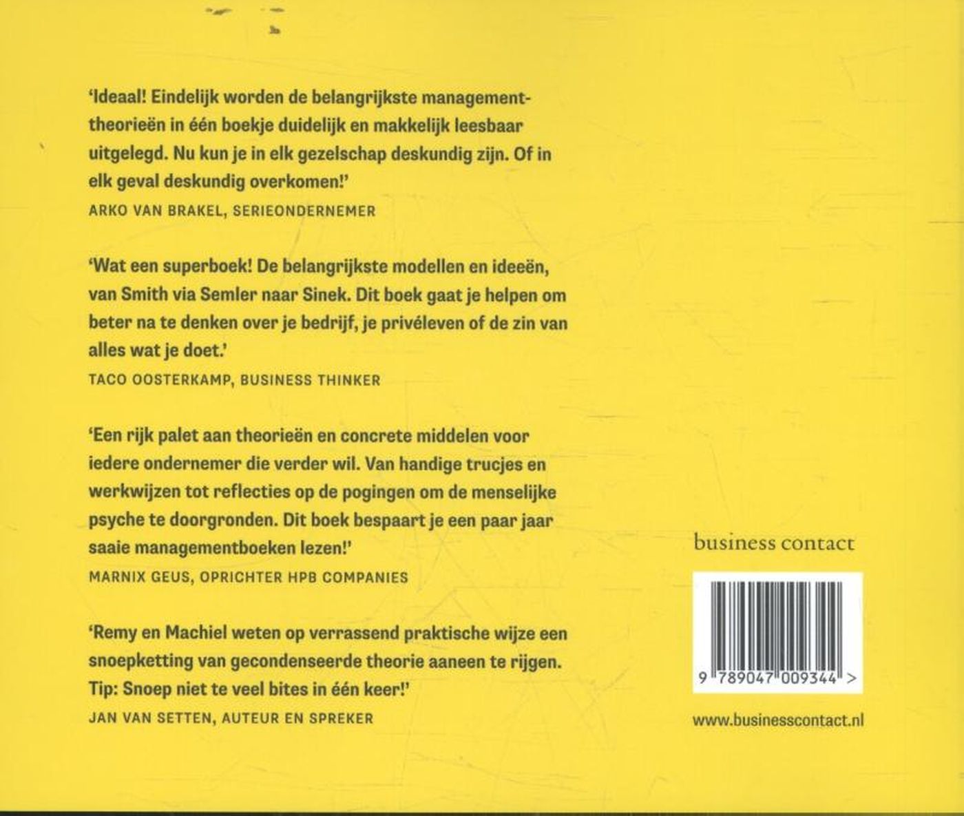 Achterkant van 100 Business bites