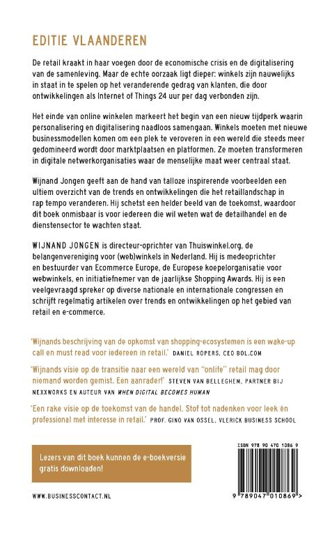 Achterkant van Het einde van online winkelen