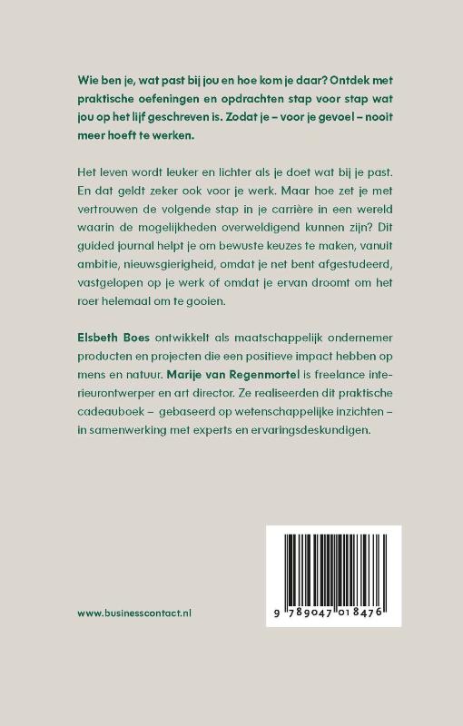 Achterkant van Vind werk dat bij je past