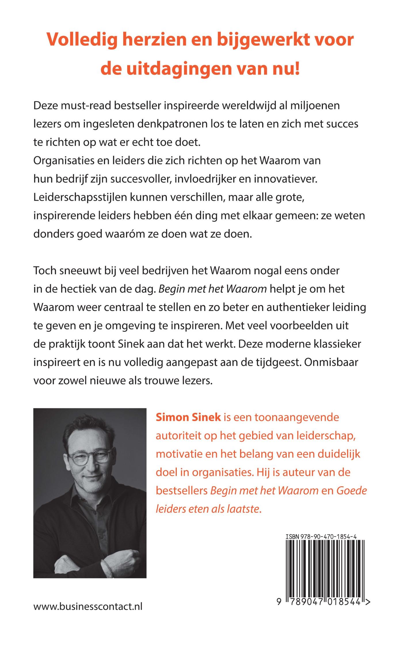 Achterkant van Begin met het Waarom