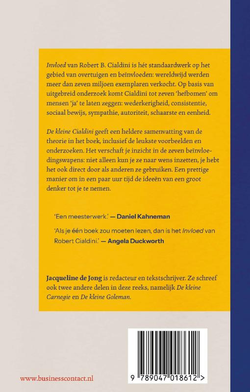 Achterkant van De kleine Cialdini