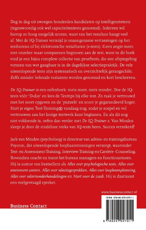Achterkant van De IQ-Trainer