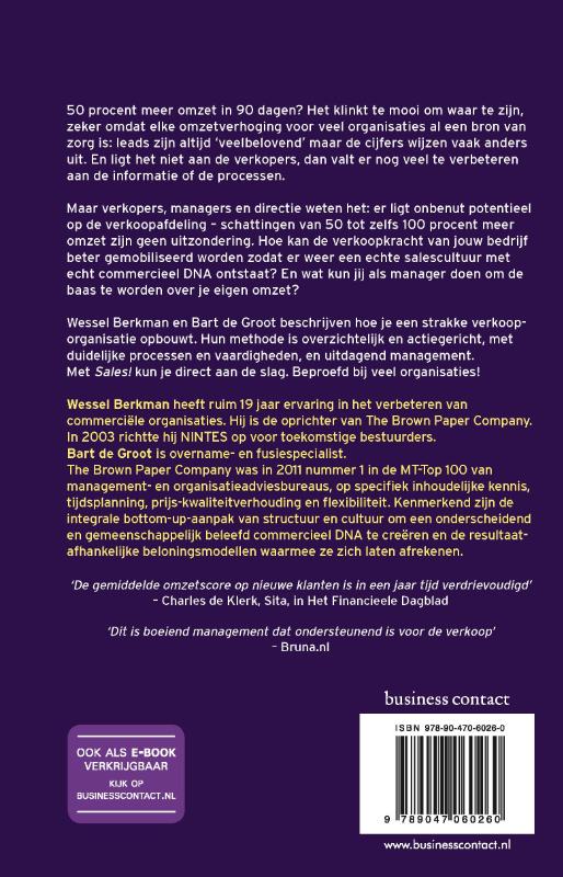 Achterkant van Sales!