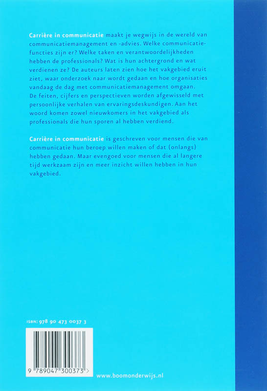 Achterkant van Carriere in communicatie