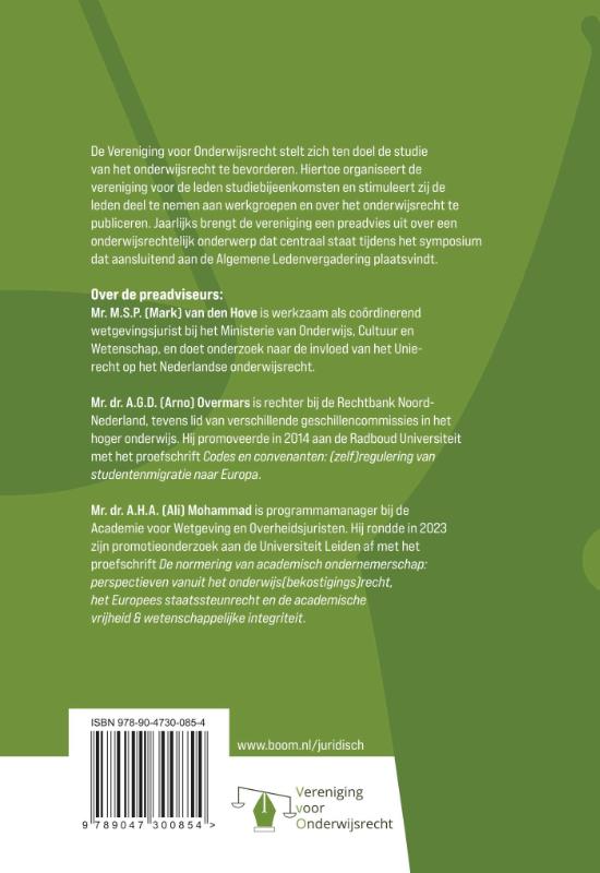Achterkant van Onderwijs en het Europees recht