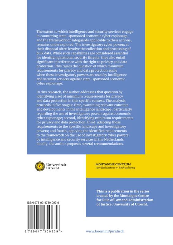 Achterkant van Countering Economic Cyber Espionage and the Right to Privacy