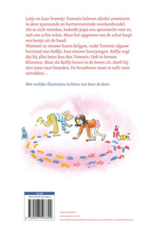 Achterkant van De spannendste avonturen van Tommie en Lotje