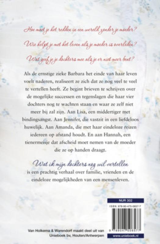 Achterkant van Wat ik mijn dochters nog wil vertellen