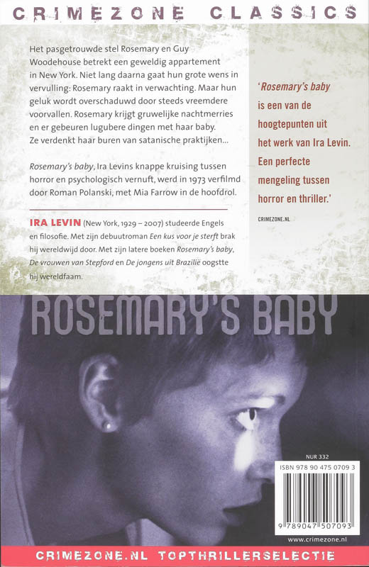 Achterkant van Rosemary's baby