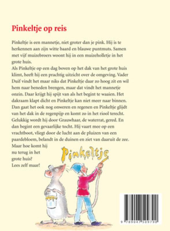 Achterkant van Pinkeltje op reis