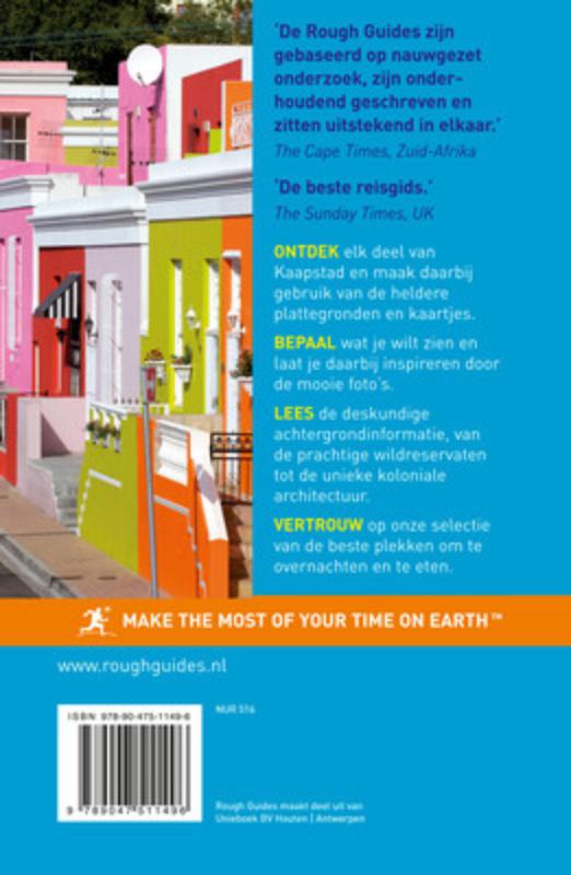 Achterkant van Rough Guide Kaapstad