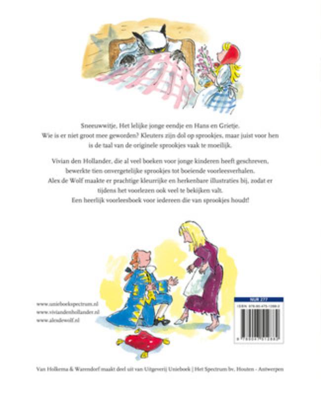 Achterkant van De bekendste sprookjes voor kleuters