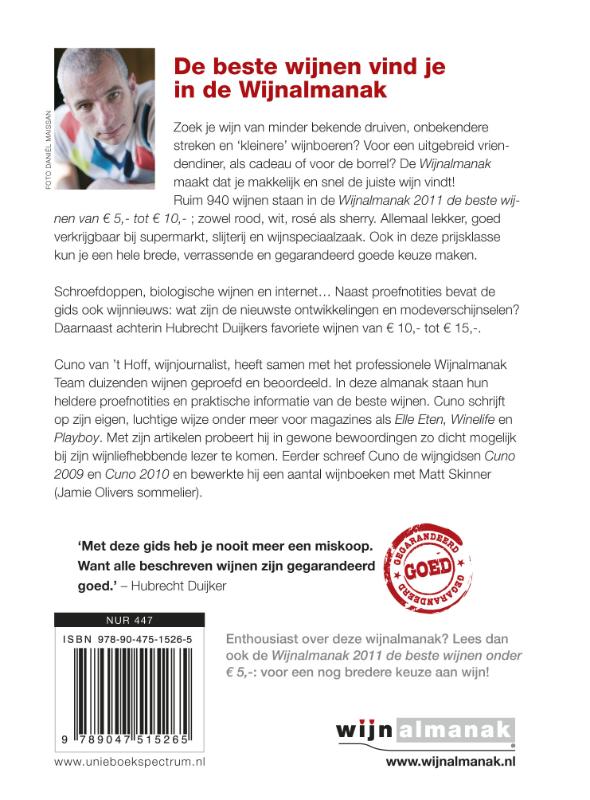 Achterkant van 2011 de beste wijnen tussen 5 en 10 euro
