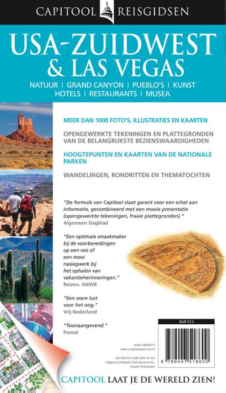Achterkant van USA Zuid-West & Las Vegas
