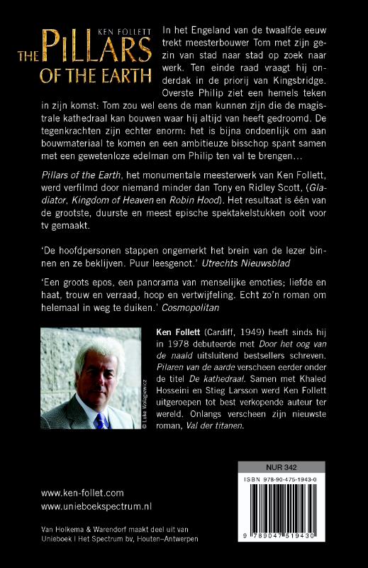 Achterkant van Pilaren van de aarde Pillars of the earth