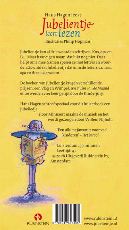 Achterkant van Jubelientje leert lezen