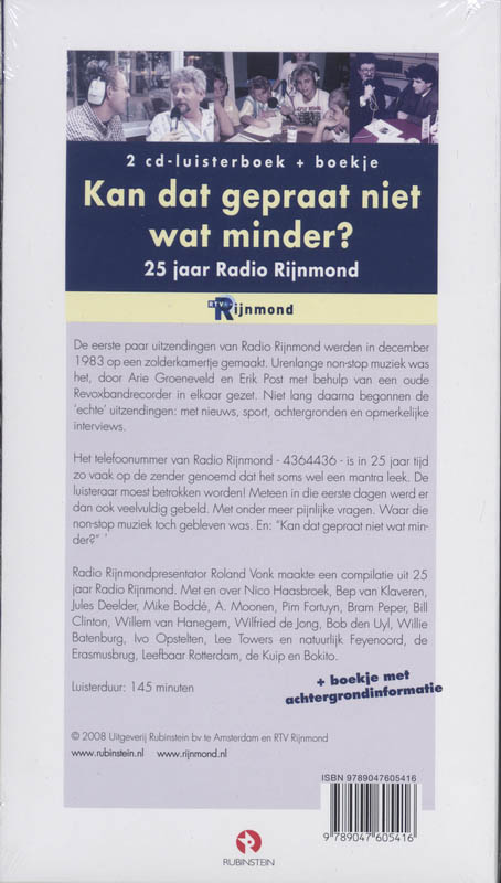Achterkant van Kan dat gepraat niet wat minder?